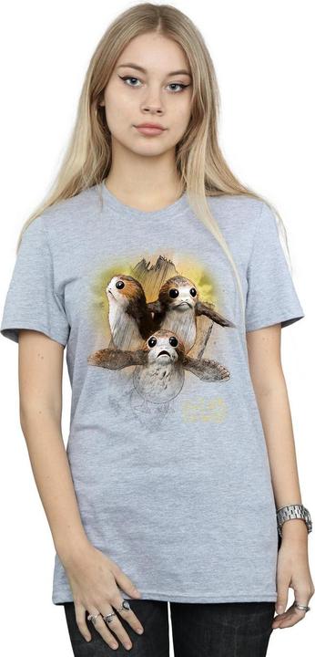 Immagine prodotto Star Wars Maglietta Ampia Porg Spazzolato Donna (XL)