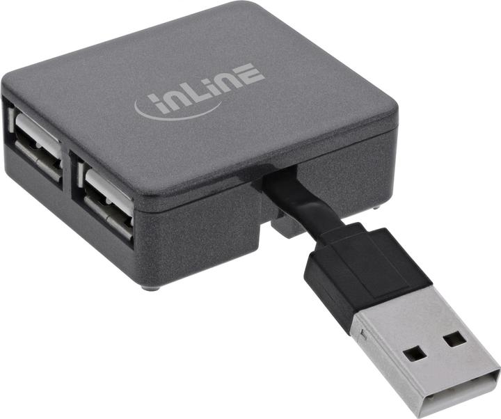 Produktbild InLine USB 2.0 4-Port Hub (USB-A, 4 Ports)