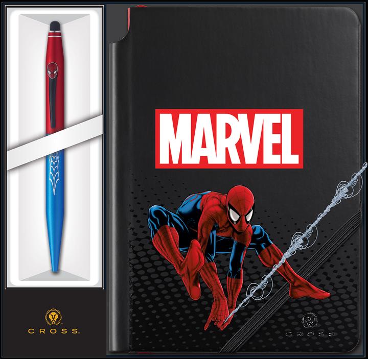 Actual product image Cross Marvel Tech2 ballpoint with stylus and notebook, Spider-Man gift set