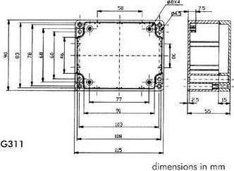 Image du produit Velleman Boîtier ABS étanche G311 (Boîtier)