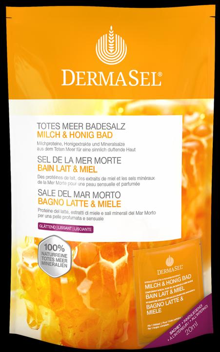 Produktbild DermaSel Badesalz Milch & Honig deutsch/französisch (Badesalz)