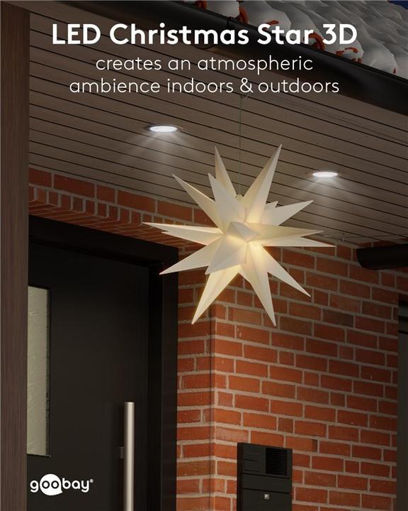 Image du produit Goobay Étoile de Noël LED 3D, Ø 56 cm, à piles