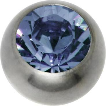 Actual product image Bijouteria 1.2mm Titanium piercing part (Crystal, Titanium)