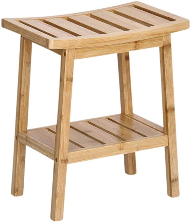 Zeller Present Stool w. shelf, bamboo