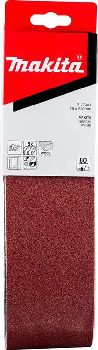 Immagine prodotto Makita Nastro abrasivo 76x610mm K80 (80)