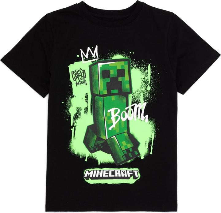 Actual product image Minecraft Children/Kids Creeper T-Shirt (Pack of 2) (146, 152)