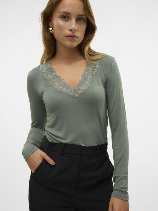 Produktbild Vero Moda Vmrosa Ls V-Neck Lace Top Ga Jrs Noos (XS)