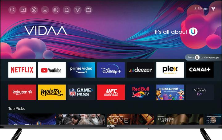 Actual product image Dyon SMART 43 VX LED TV 108cm 43 inch EEK E (A - G) DVB-S2, DVB-C, DVB-T2, CI+, Full HD, Smart TV (43", LED, Full HD)