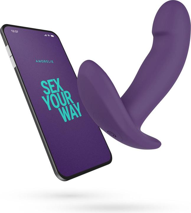 Actual product image Amorelie Shuffle app-controlled anal & G-spot vibrator