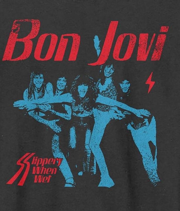 Actual product image Amplified Unisex Adult Slippery When Wet Bon Jovi T-Shirt (3XL)