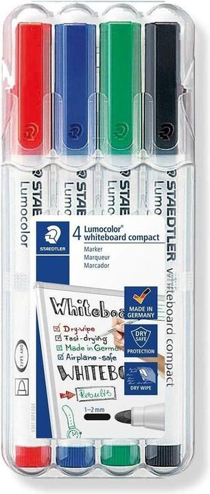 Actual product image Staedtler Lumocolor whiteboard compact 341 (Multi Colour, 2 mm, 4 x)