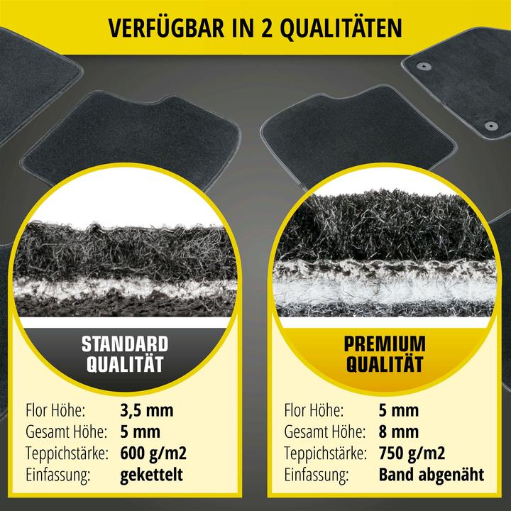 Image du produit Walser Tapis de sol pour Opel Grandland/Grandland X 06/2017-aujourd'hui (2 tapis avant + 2 tapis arrière)
