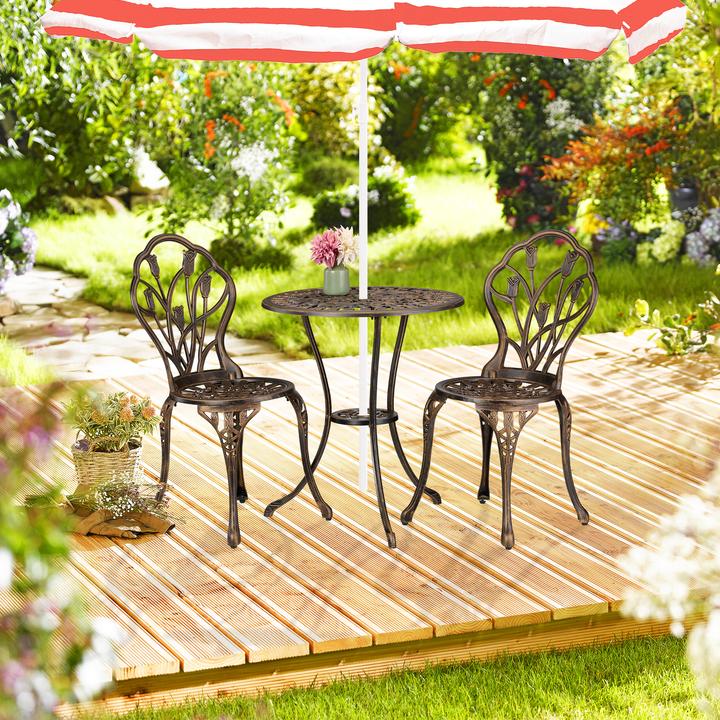 Produktbild Relaxdays 3-tlg. Gartenmöbel-Set (60 cm)