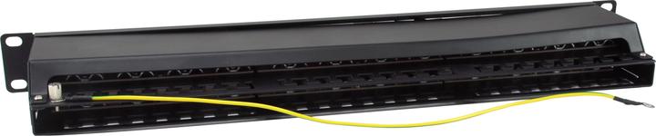 Actual product image equip Patch panel 48x RJ45 Cat6A 19" FTP 1U Premium black