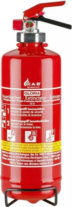 Gloria Feuerlöscher Schaum Brandklasse AF 2 l (F, A, B)