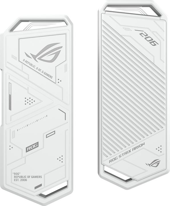Actual product image ASUS Go USB ROG Strix Arion White M2 SSD enclosure with Aura (M.2)