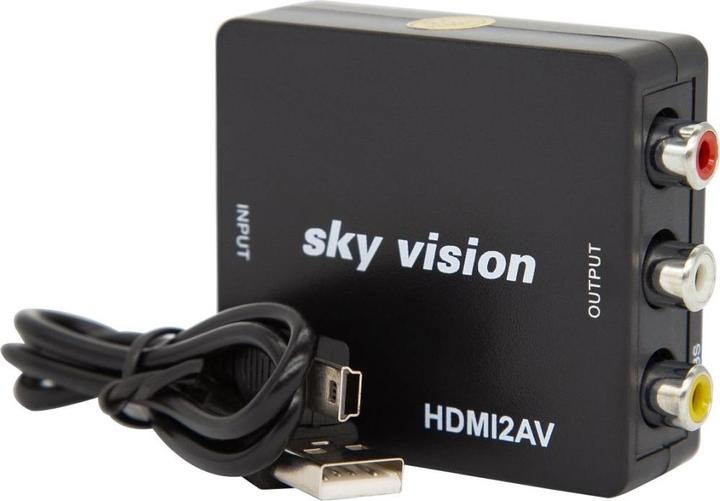 Actual product image Sky Vision HDMI to RCA Converter