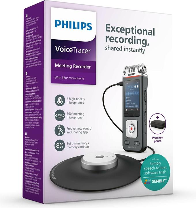 Immagine prodotto Philips DVT8115 Tracciatore vocale digitale (8 GB)