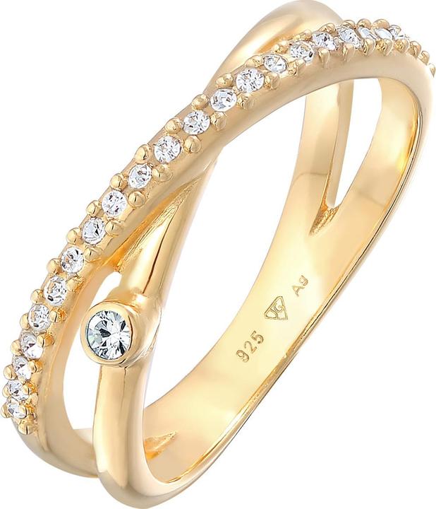Produktbild Elli Kristall Ring, Twisted (52, 925 Silber)