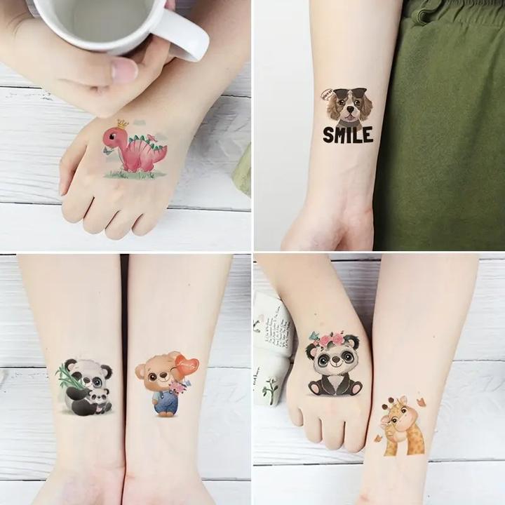 Produktbild The Toy Company 40 Stück Temporäre Tattoos für Kinder mit niedlichen Tiermotiven