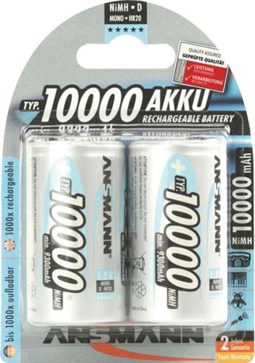 Produktbild Ansmann Mono D (2 Stk., D, 9300 mAh)