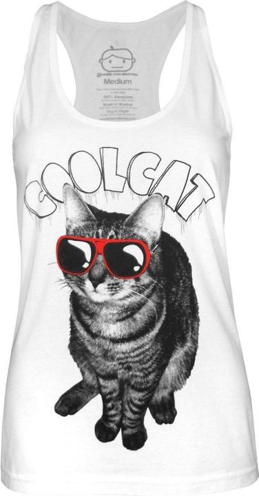 Actual product image Goodie Two Sleeves Womens/Ladies Cool Cat Tank Top (L)