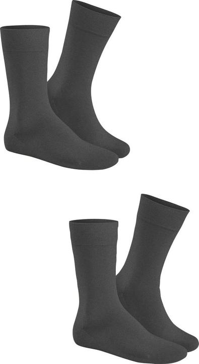Actual product image Hudson Only Cotton (3 x 2 pairs) men's socks, colour 550 grey mel., size 43-46 (Single pack, 43 - 46)