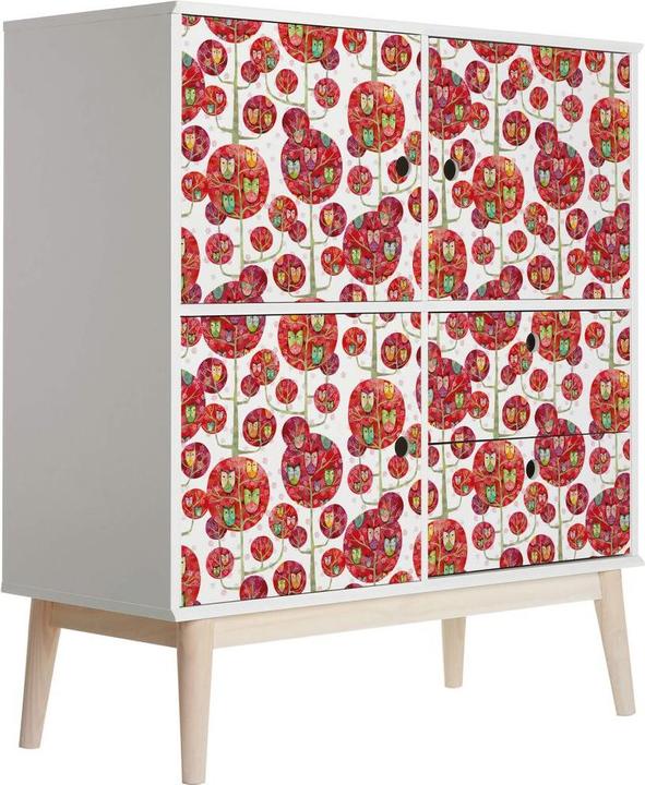 Actual product image Trenddeko Owls in forest (100 x 50 cm)