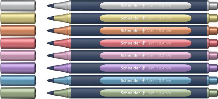 Image du produit Schneider Roller Paint-it (or métallisé, vintage green metallic, vintage red metallic, Argent Métallisé, bleu polaire métallisé, frosted violet métallisé, Rose Métallisé, Cuivre Métallique, 8 x)