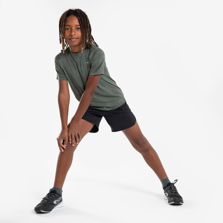 Actual product image Kiprun Laufshirt kurzarm Kinder nahtlos - TS Light 900 khaki (140)