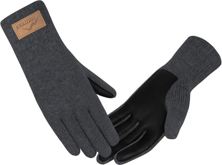 Produktbild Normani Damen Merino Strick-Fingerhandschuhe mit Schafleder „Nakara" - 9643 (7)