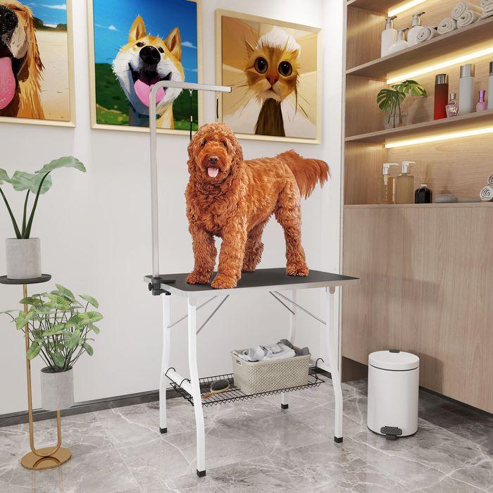 Immagine prodotto Swisshandel24 Hundepflegetisch, höhenverstellbar Trimmtisch für Hunde, klappbar Schertisch (Cane)