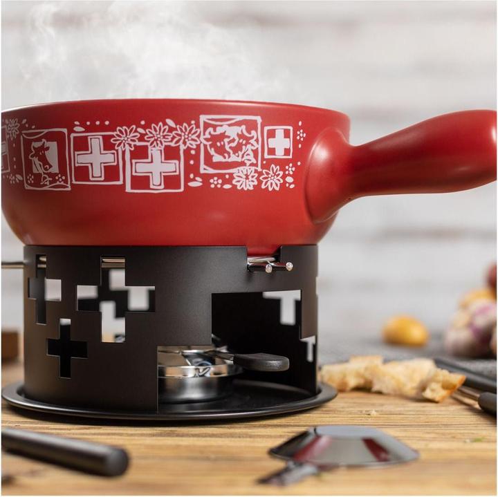 Actual product image Kuhn Rikon Cheese fondue set Swiss red · Ø 23cm (Cheese fondue)