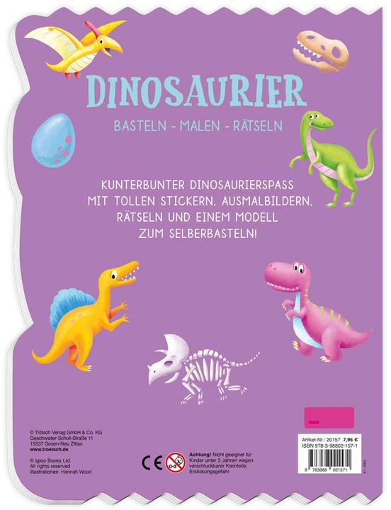 Actual product image Activity book Colouring book Craft book Dinosaurs
