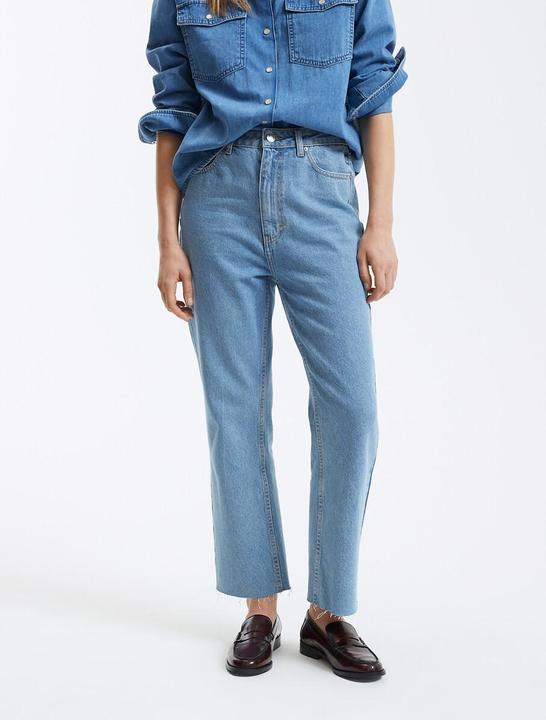Produktbild La Redoute Collections Gerade High-Waist-Jeans in 7/8-Länge (XL)
