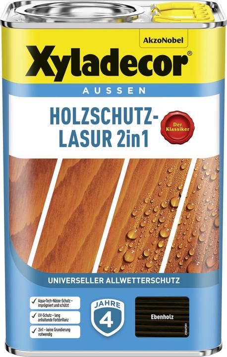 Produktbild Xyladecor Holzschutzlasur ebenholz 4 L (Ebenholz, 4 l)
