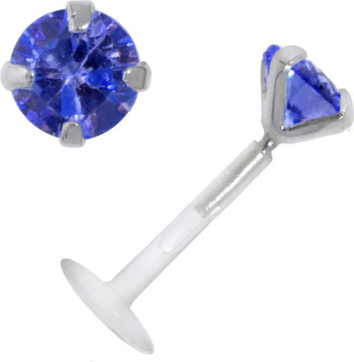 Produktbild Bijouteria Piercing für Lippe/Tragus (Silber 925, Zirkonia, Bioplast)