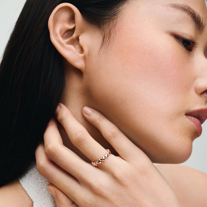 Actual product image Pandora Row of hearts ring (60)