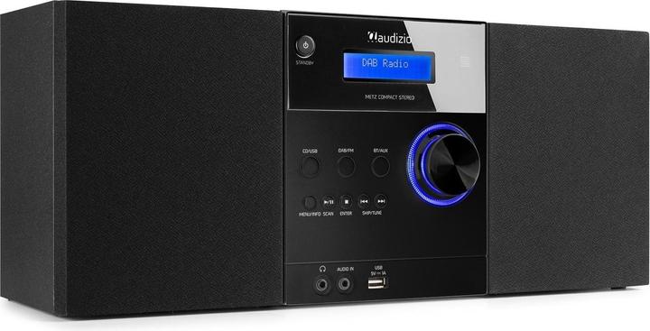 Actual product image Audizio Metz Micro-HiFi System (Bluetooth, CD player, 2x 15 W)