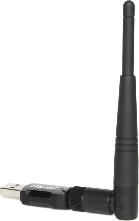 Actual product image Hamlet USB Wi-Fi adapter 600Mbps Dual Band 5GHz + 2.4GHz standard 802.ac with removable antenna (USB)
