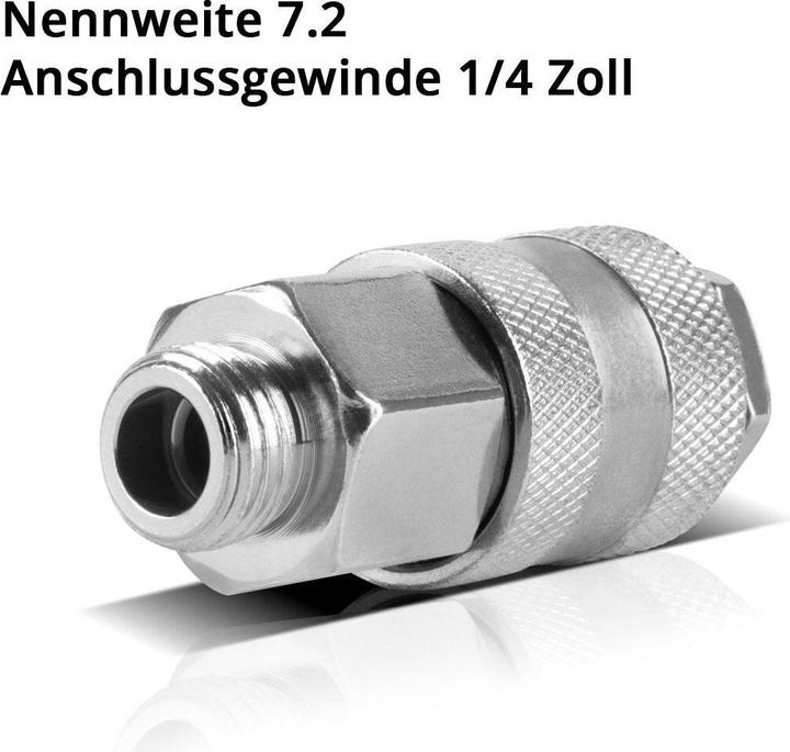 Produktbild Stahlwerk 5er Set Druckluft-Schnellkupplung NW 7.2 mit 1/4 Zoll Aussengewinde