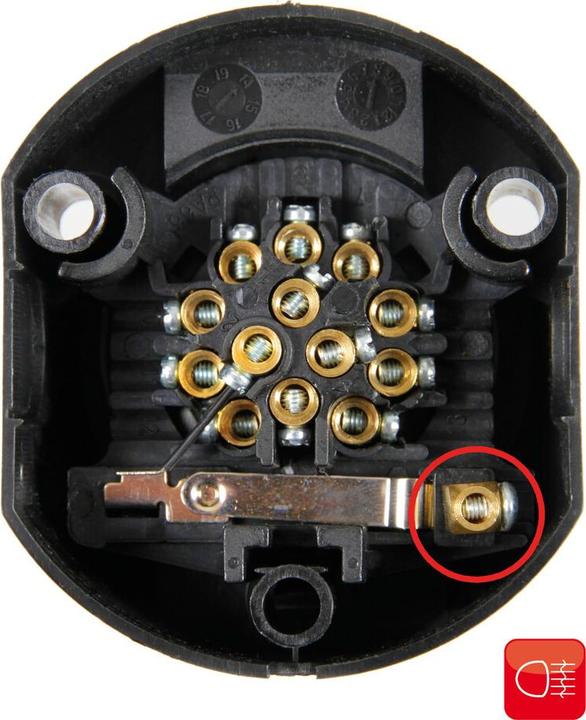 Image du produit Lampa Prise de remorque 13 broches avec contact pour feu antibrouillard