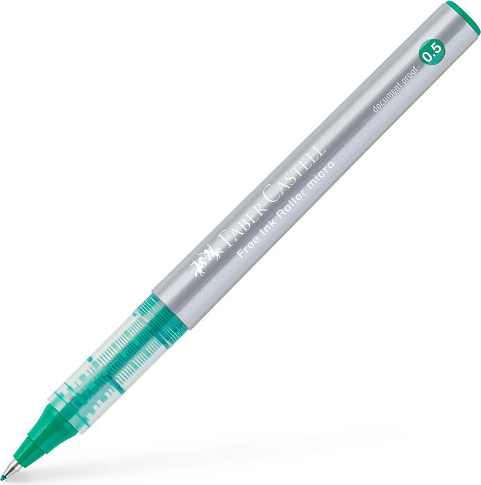Actual product image Faber-Castell FREE INK - Roller (Silver, Transparent, Green, 1 x)
