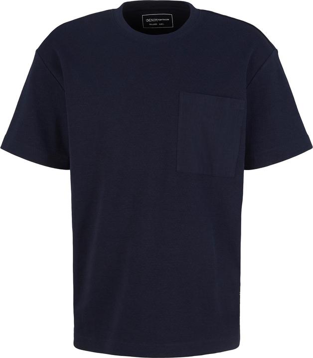 Actual product image Tom Tailor T-Shirt Kurzarmshirt structured mit Brusttasche (S)