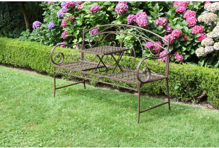Produktbild Garden Pleasure Gartenbank Perpignan braun mit klappbarem Tisch