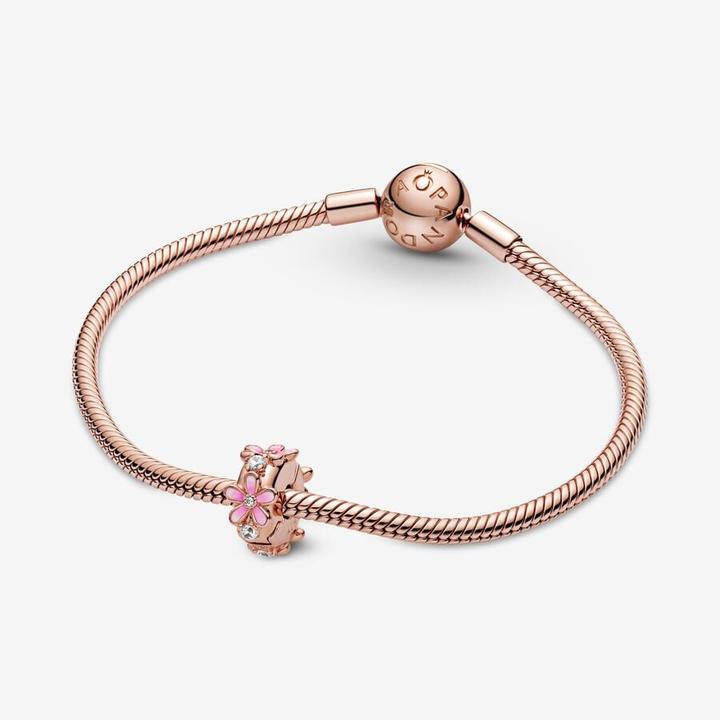 Actual product image Pandora Daisy Flower (Rose gold, Enamel)