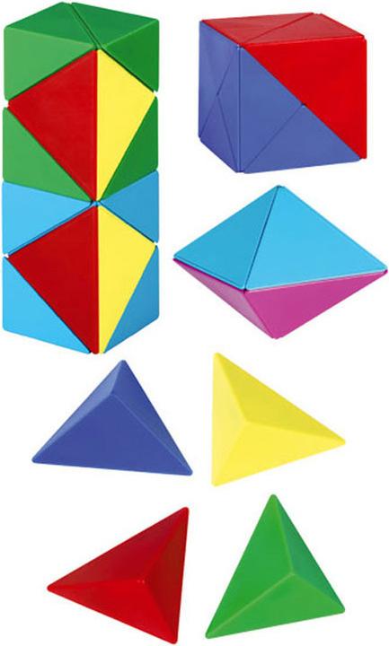 Actual product image Betzold Magnetic cube from 24 colored tetrahedrons