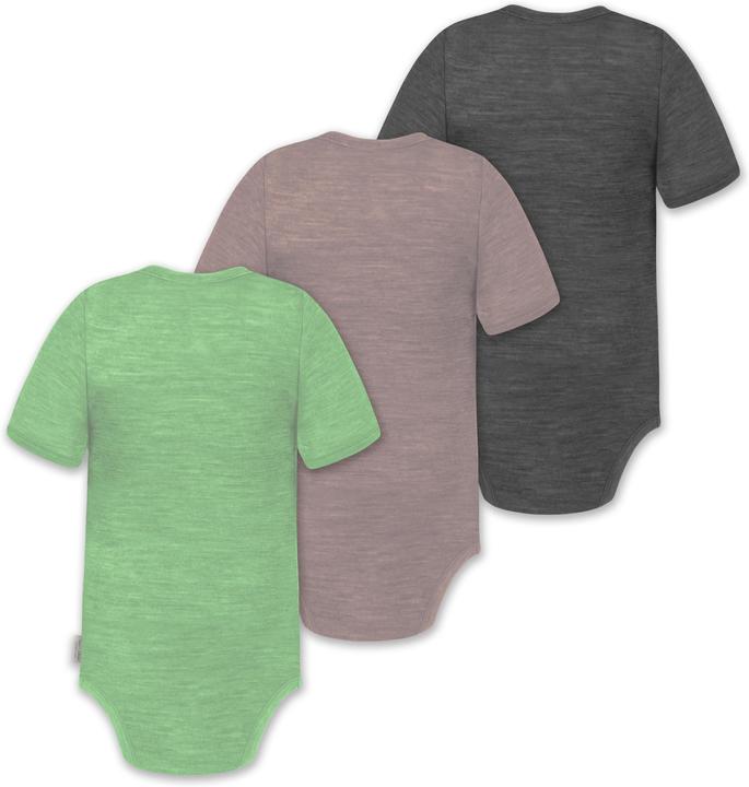 Actual product image Normani Set of 3 baby merino short-sleeved body "Tihoi" - 9319 (62)