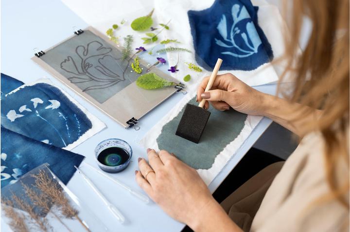 Actual product image Creative - Craft Kit Cyanotype, Textile, Blue, 1 Pack - ()