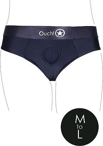 Actual product image Ouch! Vibrating Strap-on Thong - Removable Straps - M/L (M/L)
